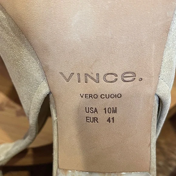 VinceQuest Suede Slingback Sandals In Dune women's size 10